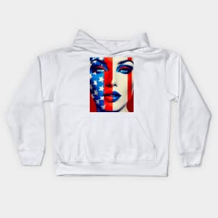 Unveiling the Essence of American Identity American Visage Kids Hoodie